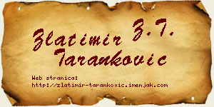 Zlatimir Taranković vizit kartica